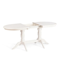 Раздвижной овальный стол COPPOLA бук, мдф, 140+40x80x77см, Ivory white