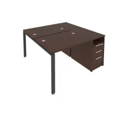 Рабочая станция с опорной тумбой Metal System Б.РС-СТП-2.1 Венге/Антрацит