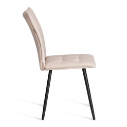 Металлический стул Bari LT, велюр, бежевый/черный, 7, 41х55х89 см