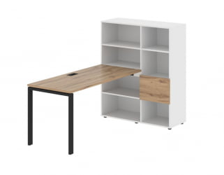 Рабочая станция EDIS EURST 1115 Дуб Денвер светлый Черный Белый