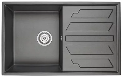 Кухонная мойка GRANULA 8002 Черный