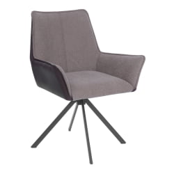 Кресло Murano/Мурано опора 360, велюр/букле (HYP)/Экокожа, бежевый/коричневый