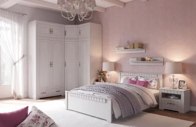 Кровать Прованс 180х200 Бодега белая Платина премиум