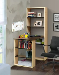 Стол компьютерный №12 Ясень Шимо светлый/Венге