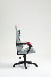 Кресло спортивное TopChairs Phantom ткань серо-красный