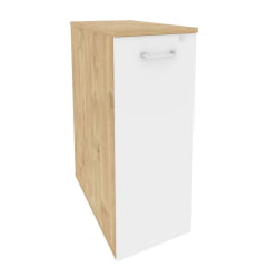 Тумба высокая выдвижная приставная / опорная ONIX O.VTPO-8 Тиквуд Светлый/Белый