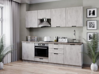 Тумба кухонная 800 с 3 ящиками ЛЮКС (4) Джамис ЛД 296.930.000.040 Белый Белый камень