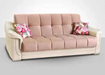 Диван-кровать Кристалл саваж 6 лаки дарк браун микровелюр кожа 24-3