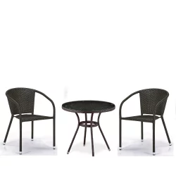Комплект плетеной мебели T282ANT/Y137C-W53 Brown 2Pcs