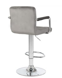 Стул барный DOBRIN KRUGER ARM (серый велюр (MJ9-75)) 2 шт