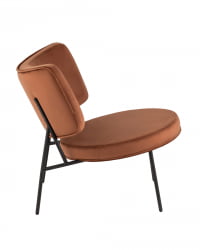 Кресло District Lounge велюр Шоколадный