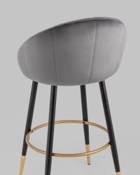 Стул Наоми барный велюр Серый