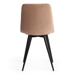 Стул CHILLY X (mod. 7096) ткань/металл, 45x53х88 см, высота до сиденья 50 см, бежевый barkhat 5/черный