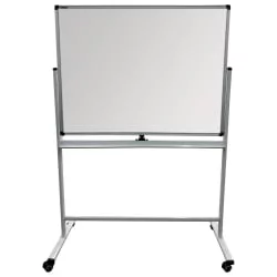 Доска для мела/магнитно-маркерная 2-сторонняя BRAUBERG PREMIUM на стенде 90х120 см Зеленая-белая