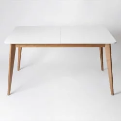 Стол обеденный Пегас Плус 160кс95 Морилка Дуб золотой Эмаль белая / Plus 160x95