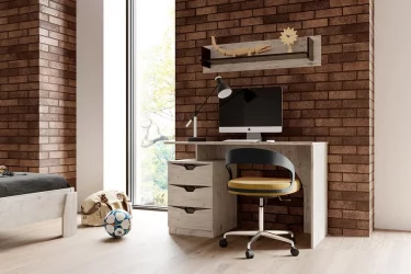 Письменный стол с полками и ящиками Соренто 15 Дуб бонифаций