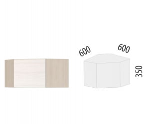 Кухонный шкаф Графит 74.108 Сосна Астрид /Ваниль