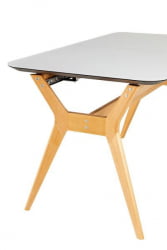 Стол раскл. Нарвик Glass 120-150 Automatic Natur/Light matte glass