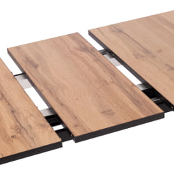 Стол MALTIDO ЛДСП/HPL/металл, 130 х 75+30 х 75 см, Агат серый/черный