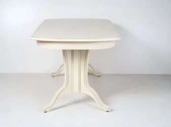 Стол обеденный раскладной Лира-3 (1,2м) тон 2М с золотой патиной