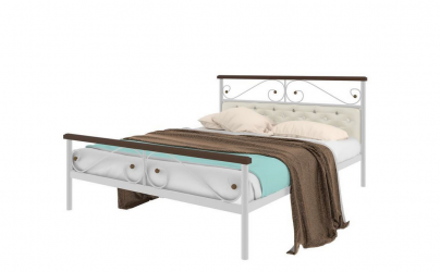 Кровать Эсмеральда plus мягкая 1200х1900 Белая