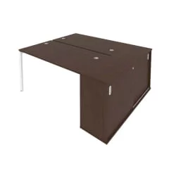 Рабочая станция с опорным шкафом-купе Metal System Б.РС-СШК-1.3 Венге/Белый