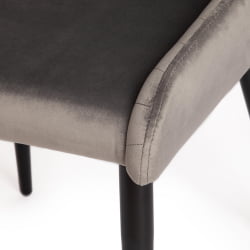 Стул MANTRA (mod. 713) ткань/металл, 49х61х82 см, высота до сидения 49 см, серый barkhat 26/черный