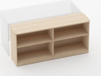 Тумба приставная к столу Glassy 3.18.104 Дуб молочный