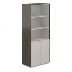 Шкаф высокий Atlas NZ-0331.BT.GS Бренсон Трюфель Серый камень