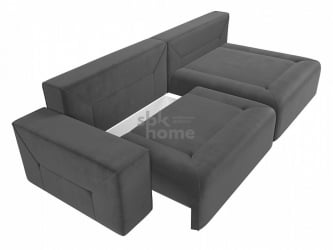 Серый диван из велюра Кельн угловой правый  (2800*1450*780) Серый, 105076