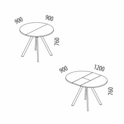Раздвижной овальный стол Орфей 50 (01) Стоун крем