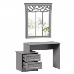 Столик туалетный Джулия с зеркалом ППУ Оникс серый