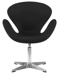 Кресло дизайнерское DOBRIN SWAN (черная ткань AF9, золотое основание)