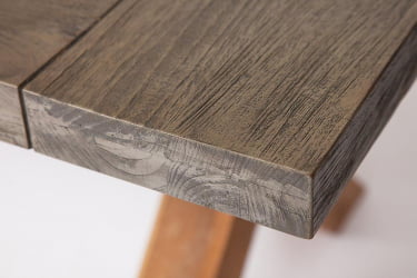 Стол деревянный Secret De Maison Kalido дерево тик, 200х100х78см, серый/натуральный