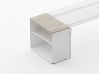 Тумба открытая Дека 9.01.08 Дуб Сантана светлый/Белый / Deka