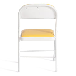 Складной стул FOLDER (mod. 3022G) каркас: металл, сиденье/спинка: экокожа, 46.5 х 47.5 х 79 см, yellow (желтый) / white (белый)