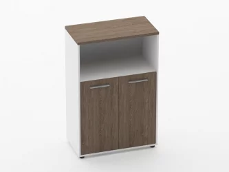 Шкаф 2 широкий закрытый с нишей Deka 10.12.111 Дуб Верцаска/Белый