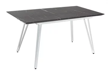 Стол раскладной Диего 140-180 white Мрамор графит