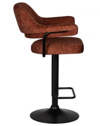 Стул барный DOBRIN CHARLY BLACK (терракотовый твид (LEO56)) 2 шт