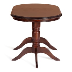 Раздвижной овальный стол COPPOLA бук, мдф, 140+40x80x77см, Tobacco, узор прямой