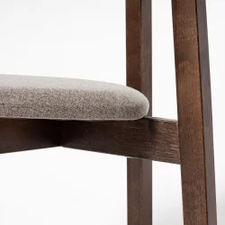 Стул с мягким сиденьем Вега Блуе жаккард Эмаль белая / Blue