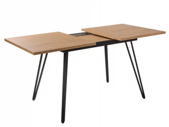 Стол раздвижной Диего 120-160 Галифакс Табак_БЕЛЫЙ