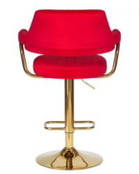 Стул барный DOBRIN CHARLY GOLD (красный велюр (MJ9-45)) 2 шт