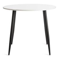 Круглый стол URANUS ЛДСП/металл, 90x90x77 см, Белый/Черный