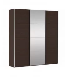 Шкаф-купе трехдверный Прайм 2100 ДСП/Зеркало/ДСП Венге