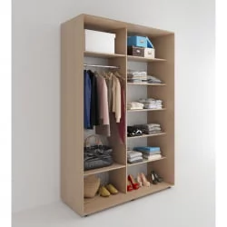 Шкаф-купе 2-х дверный Акцент-Дуэт Д 1600х600 Дуб молочный