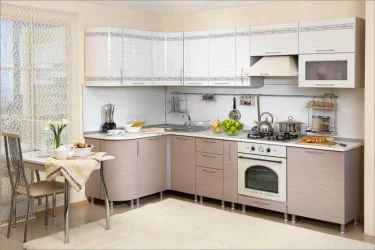 Шкаф кухонный окончание 320 радиусный Анастасия ЛД 017.321.000 Белый