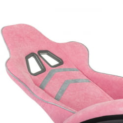 Кресло компьютерное BRABIX Shooter GM-123, 2 подушки, ткань, розовое/серое