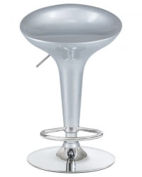 Стул барный DOBRIN BOMBA (серебряный металлик) 2 шт