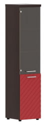 Шкаф колонка комбинированная с топом (правый) Torr LUX TLHC 42.2 R Венге Магия Красный